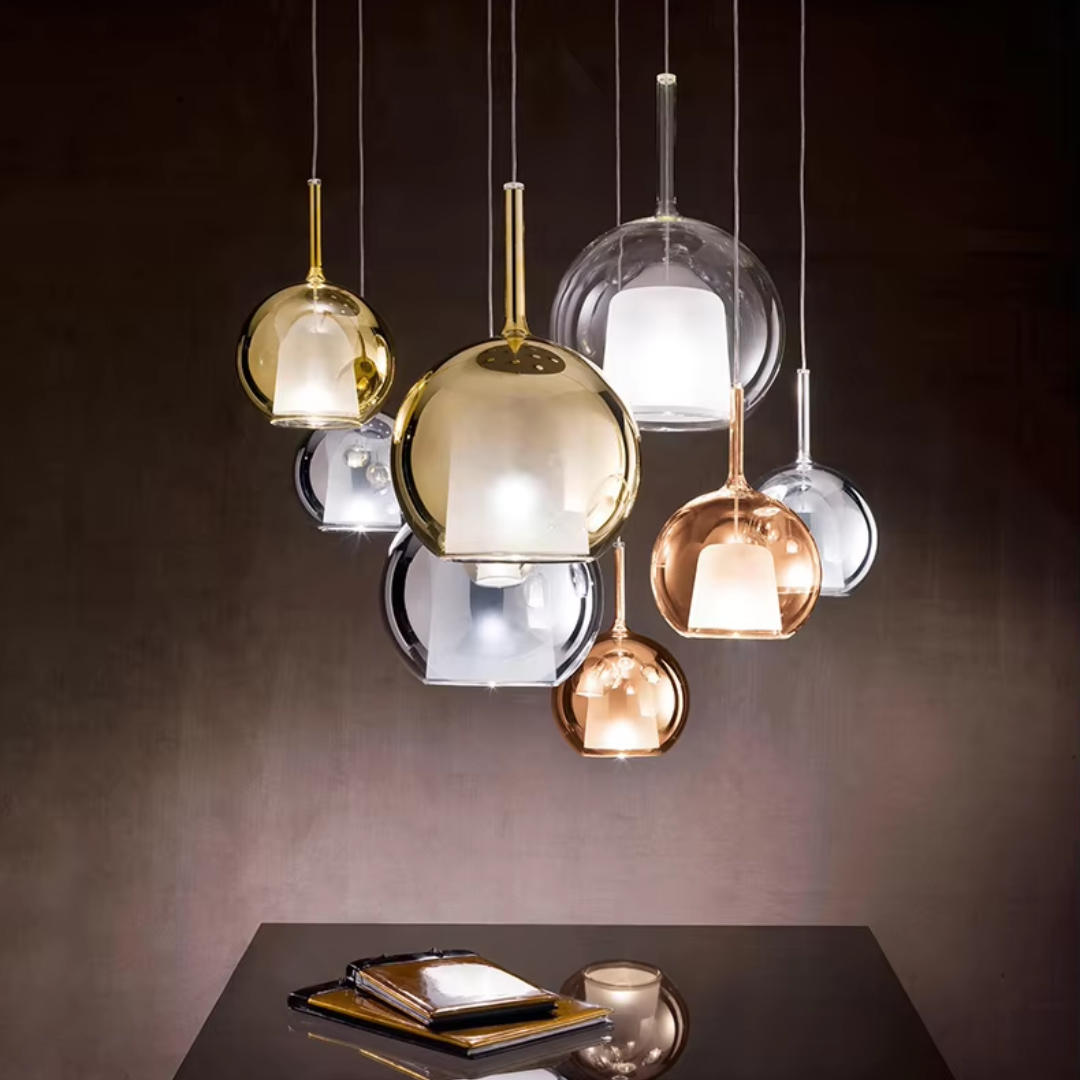 Moderne Pendelleuchte aus Glas - CelestialGlow Licht