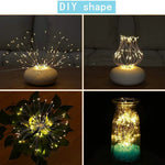 Funkelnde LED-Lichterkette Glanzzauber | 150/200 LEDs | 8 Modi mit Fernbedienung | Wetterfest | Warmweiß, Kaltweiß, Bunt oder Blau