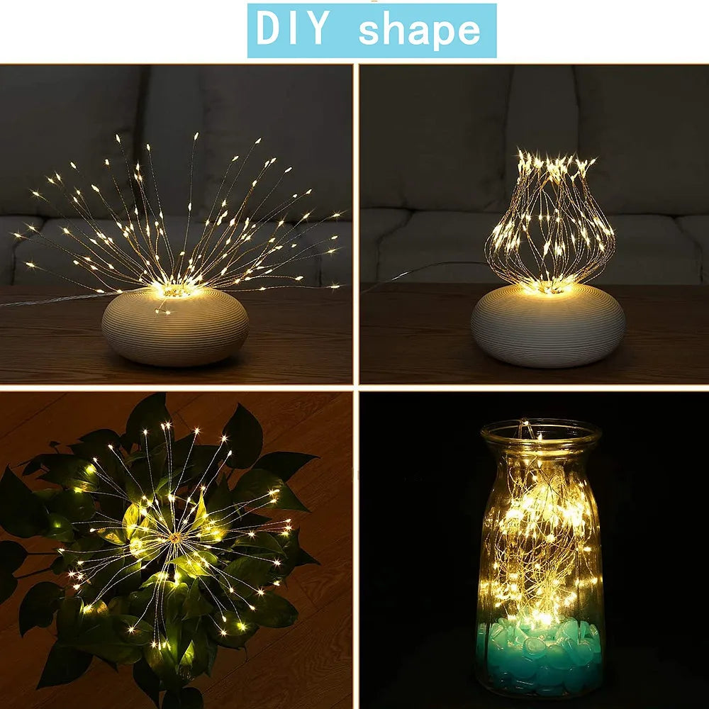Funkelnde LED-Lichterkette Glanzzauber | 150/200 LEDs | 8 Modi mit Fernbedienung | Wetterfest | Warmweiß, Kaltweiß, Bunt oder Blau