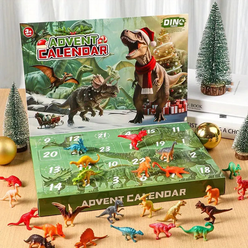 Adventskalender mit Dinosauriern für junge Entdecker