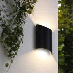 Minimalistische 2-flammige LED Wandlampe aus Aluminium für Türen – Schwarz