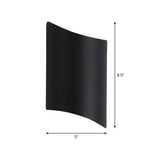 Minimalistische 2-flammige LED Wandlampe aus Aluminium für Türen – Schwarz