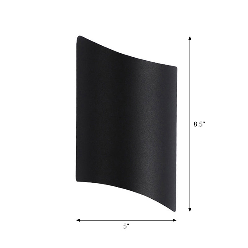 Minimalistische 2-flammige LED Wandlampe aus Aluminium für Türen – Schwarz