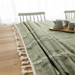 Stilvolle Tischdecke aus Baumwolle und Leinen