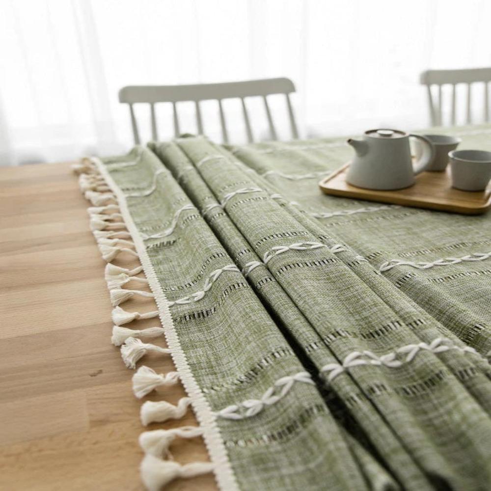 Stilvolle Tischdecke aus Baumwolle und Leinen