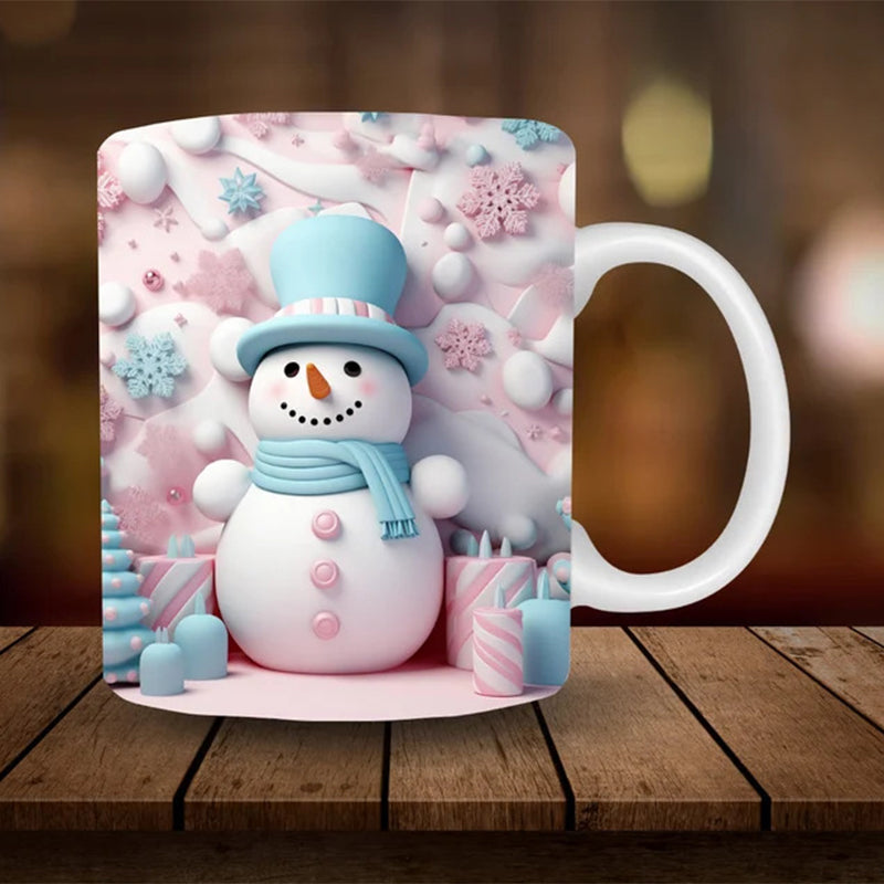 Festliche 3D Schneemann-Tasse - Ideales Geschenk für die Feiertage