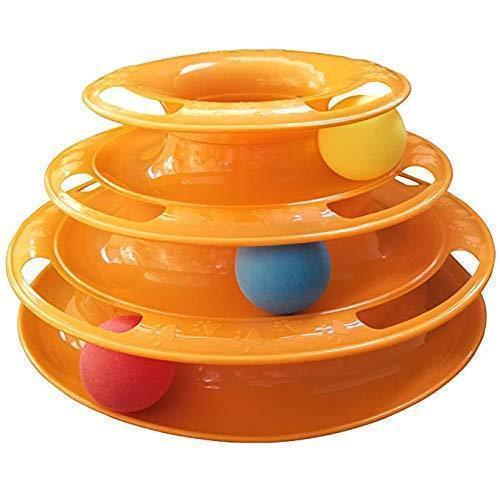Bunter Kätzchen-Spielturm mit 3 Ebenen für interaktiven Spaß