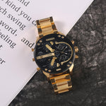 Elegante Quarzchronographuhr aus Edelstahl