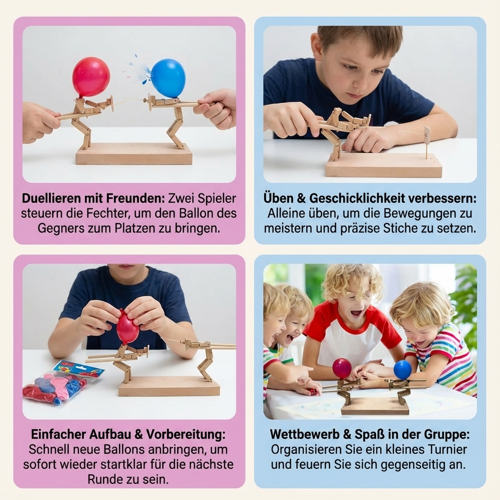 Fechtspiel mit Ballons