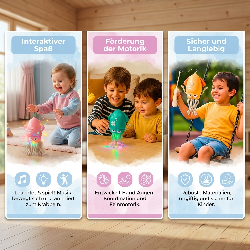 Spielzeug für Kinder: Tanzender Tintenfisch