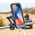 Wasserdichter Handyhalter mit USB und 15W kabellosem Laden für Fahrrad und E-Bike