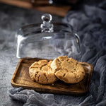 Elegante Butterdose aus Holz mit Glasdeckel – Stilvolles Tischzubehör