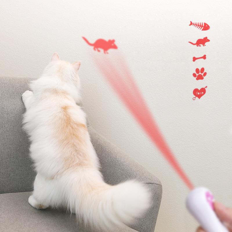 FelineJoy USB-aufladbares Katzenlaser-Spielzeug – Interaktives LED-Licht mit 4 Mustern