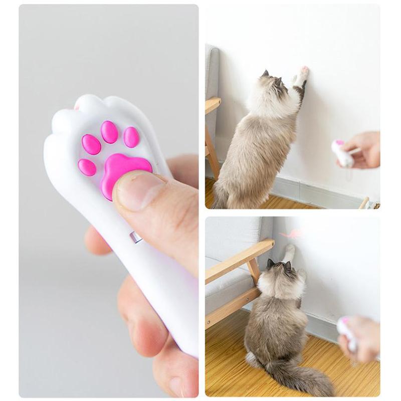 FelineJoy USB-aufladbares Katzenlaser-Spielzeug – Interaktives LED-Licht mit 4 Mustern