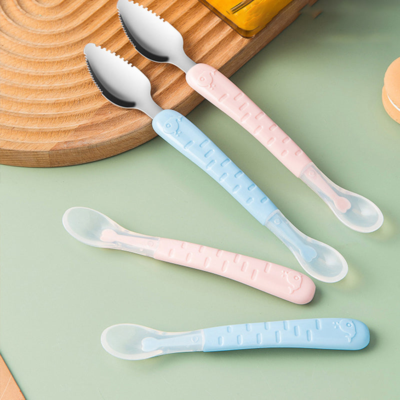 Silikonlöffel für Babys – 2-in-1 Funktion