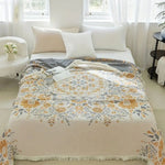 Reversible Blüten-Decke mit französischem Flair