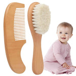 Haarpflege-Set für Babys mit Holz-Bürste und Kamm