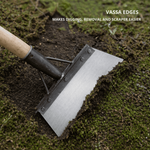 Robuster Unkrautkratzer aus legiertem Stahl mit verstellbarem Holzgriff