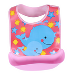 Wasserdichtes Baby-Lätzchen mit Auffangschale – Buntes Design für Essen