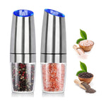Automatic spice grinder with gravity sensor