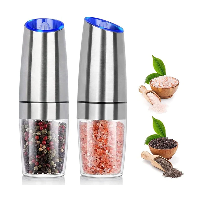 Automatic spice grinder with gravity sensor