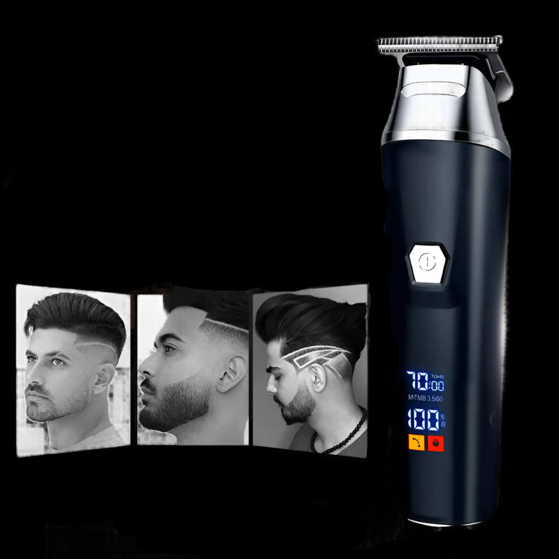 Precision Hair Trimmer with Digital Display and Ergonomic Design
