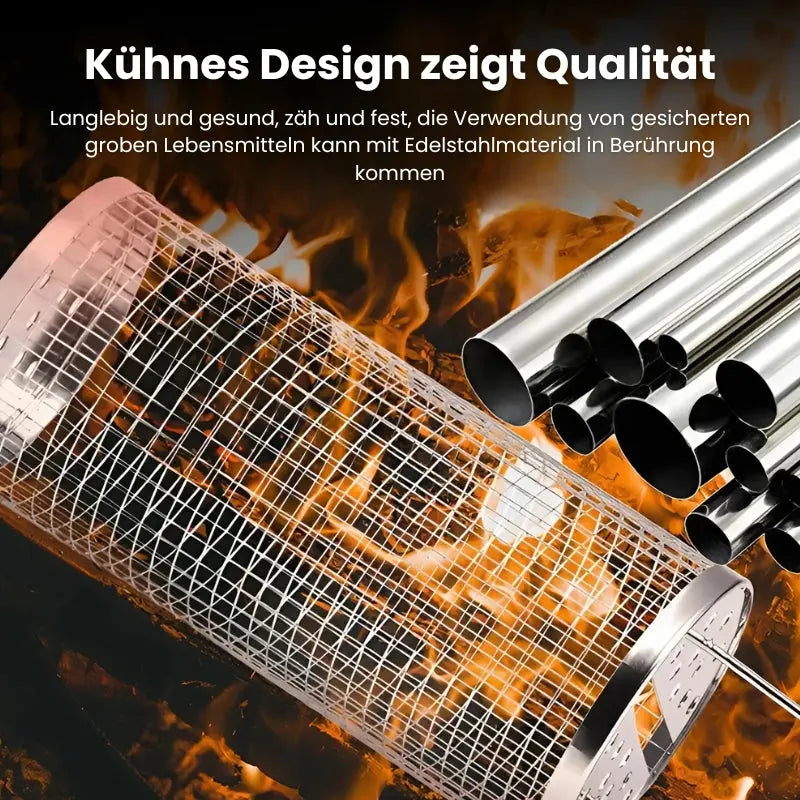 Praktischer Grillkorb aus Edelstahl – Gleichmäßiges Grillen, Einfache Reinigung