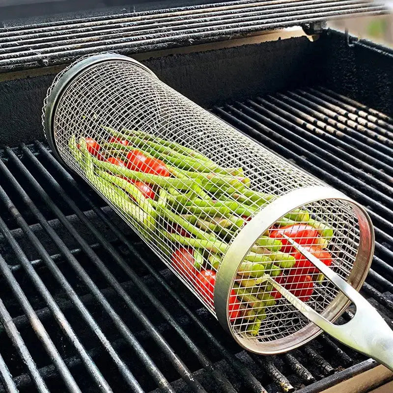 Praktischer Grillkorb aus Edelstahl – Gleichmäßiges Grillen, Einfache Reinigung