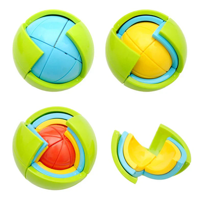 Buntes 3D Puzzle mit Ballspiel – Kreativität und Problemlösungsfähigkeiten für Kinder fördern