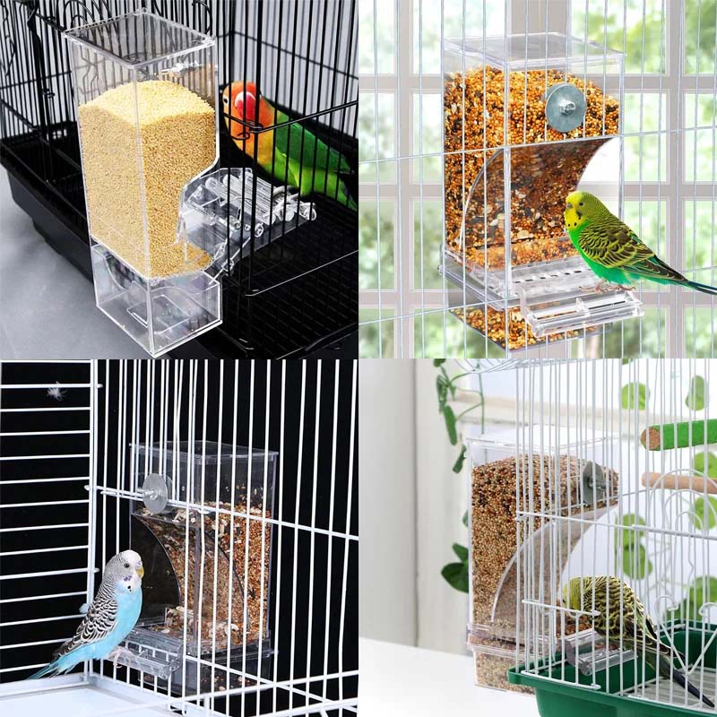 Automatischer Überlaufschutz transparenter Vogelhäuschen