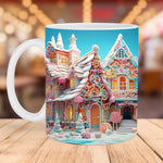 3D Lebkuchenmann Keramiktasse für Weihnachten