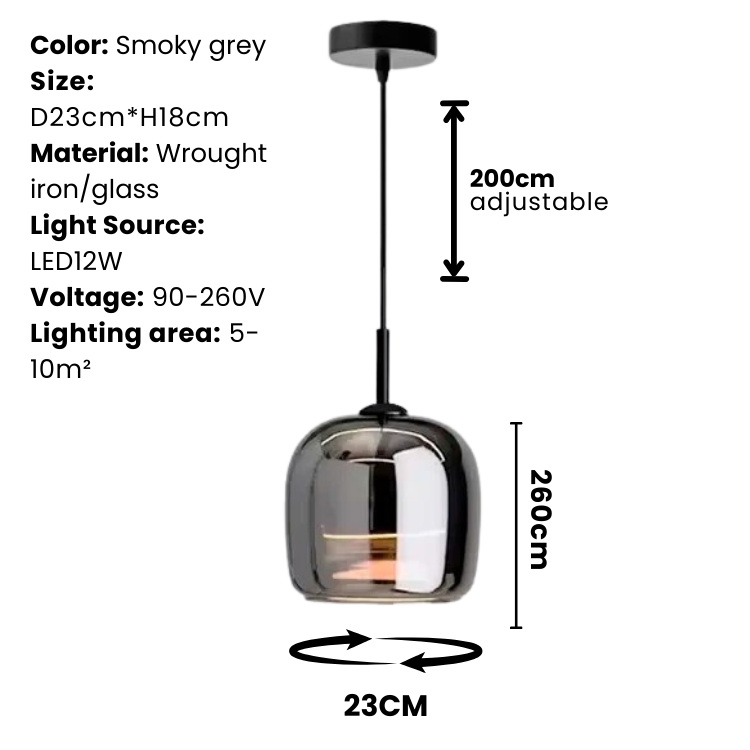 Elegante Pendelleuchte aus Glas - Modernes Design für Ihre Räume