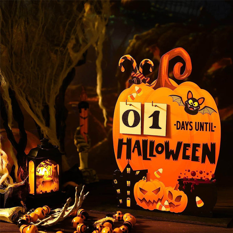 Hölzerner Adventskalender für Halloween