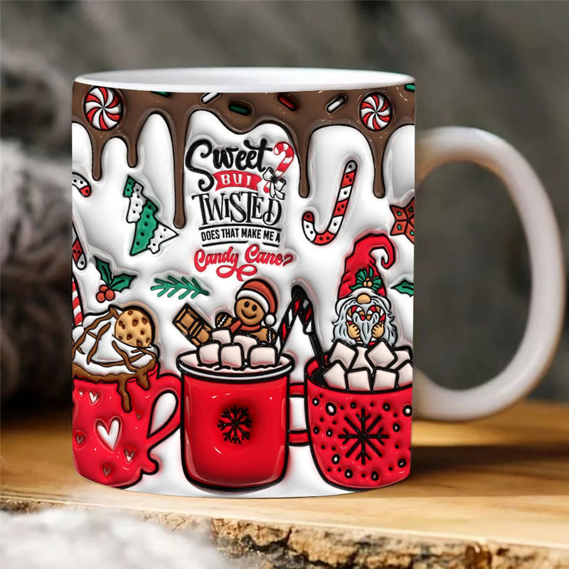 3D Lebkuchenmann Keramiktasse für Weihnachten