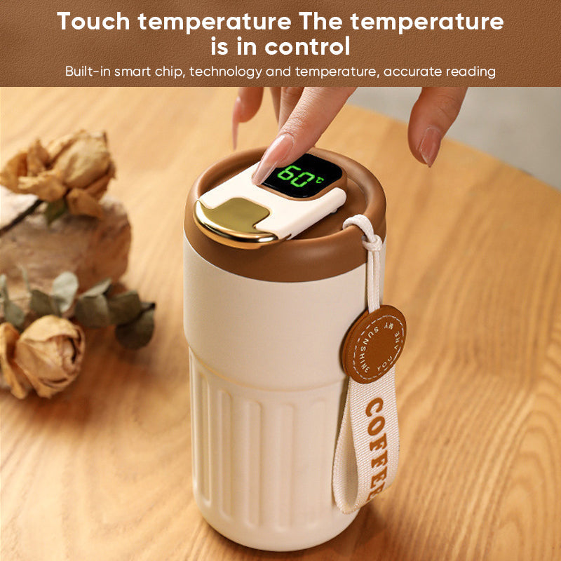 Kaffeethermoskanne mit Temperaturanzeige