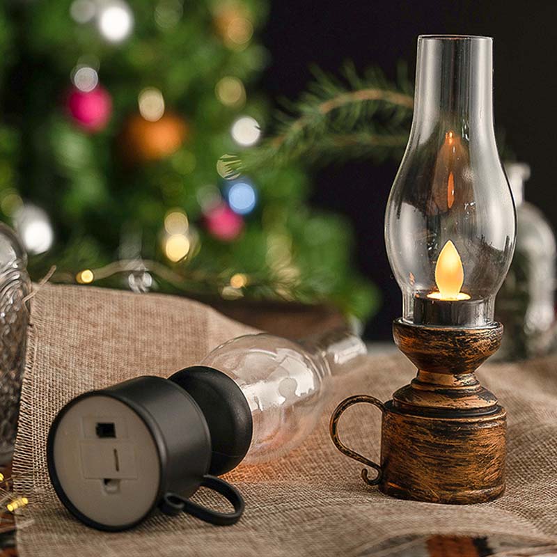 Vintage Öllampe mit LED-Beleuchtung – Elektronisch