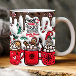 Verspielte 3D Weihnachtskeramik-Tasse für festliche Momente