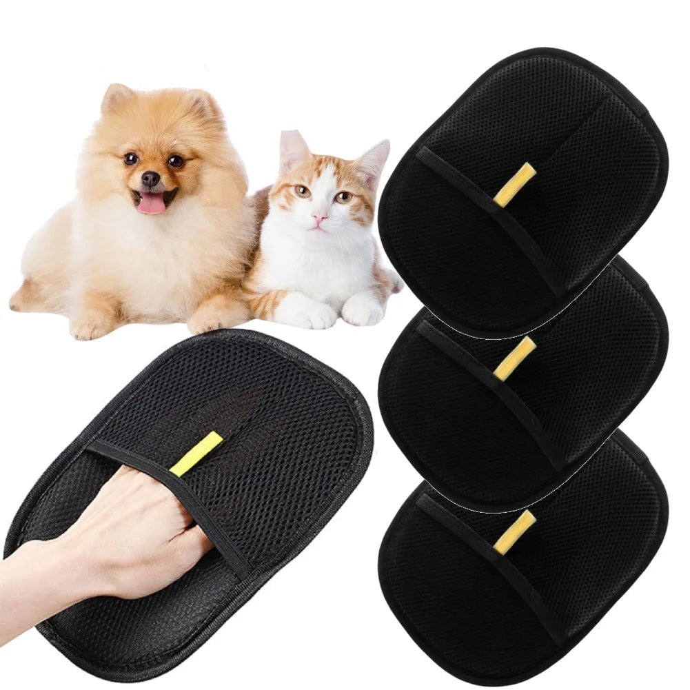 Pflegehandschuh aus weichem Fell – 2-in-1 Haarentferner und Massage für Haustiere