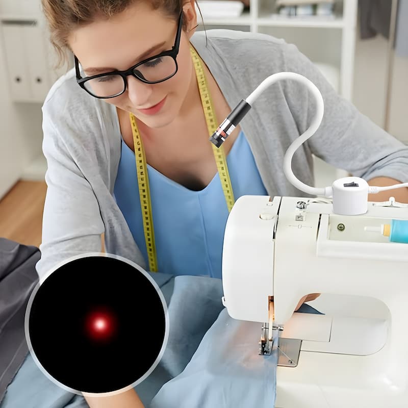 Präziser Nählaser mit Magnetbasis und LED-Beleuchtung