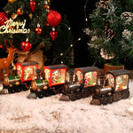 Schwebender Schneezug-Licht mit Kristallen für Weihnachten