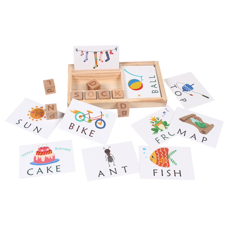 Lernspielzeug mit Holzbuchstaben für Kinder