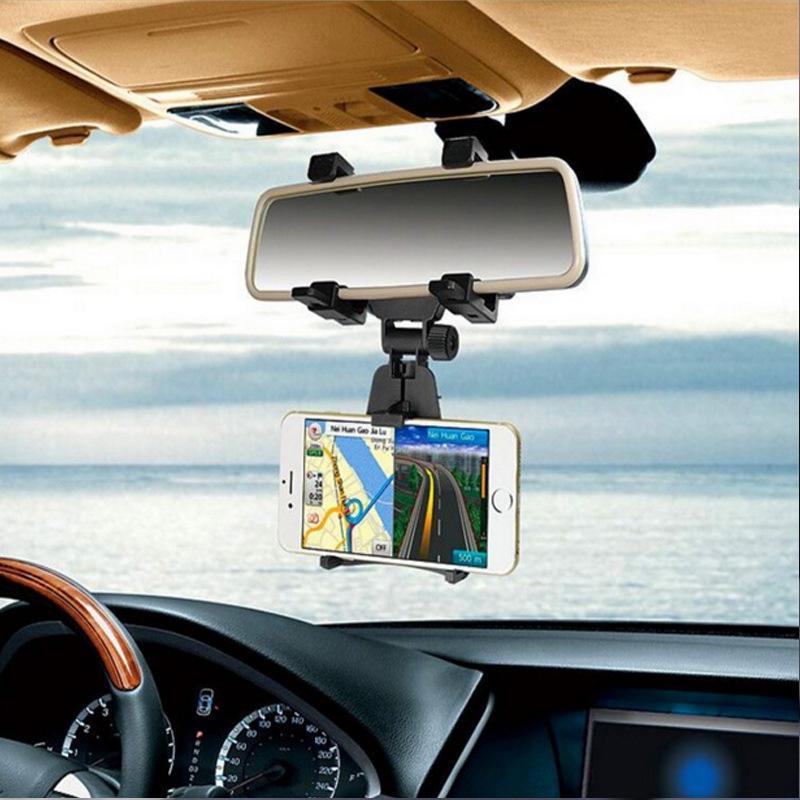 Praktische Smartphone-Halterung für den Rückspiegel im Auto