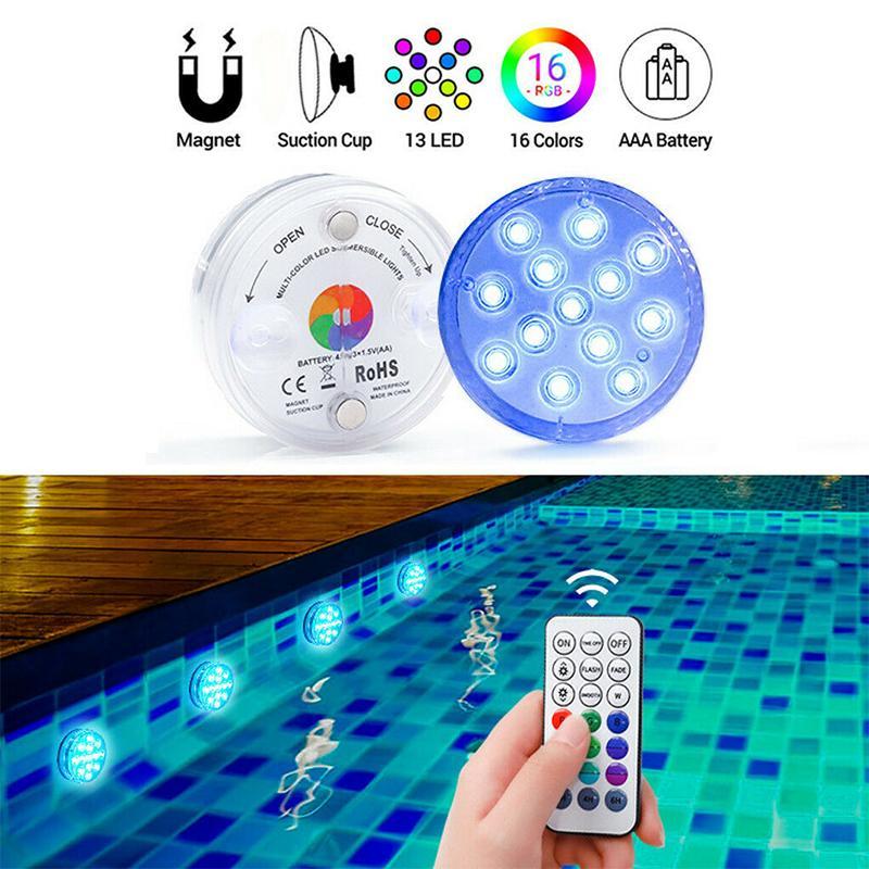 Waterproof LED Lights with Remote Control and Suction Cups