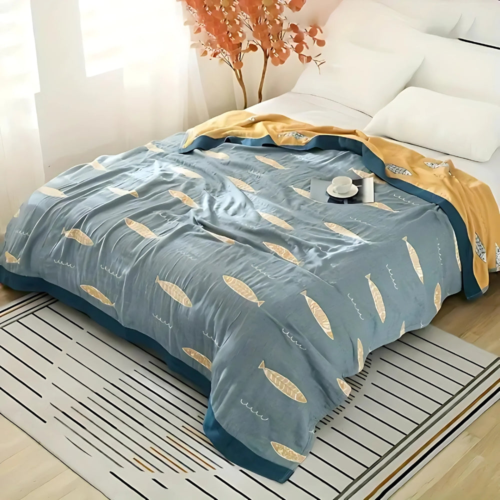 Vielseitige Baumwoll-Decke mit stilvollem Design