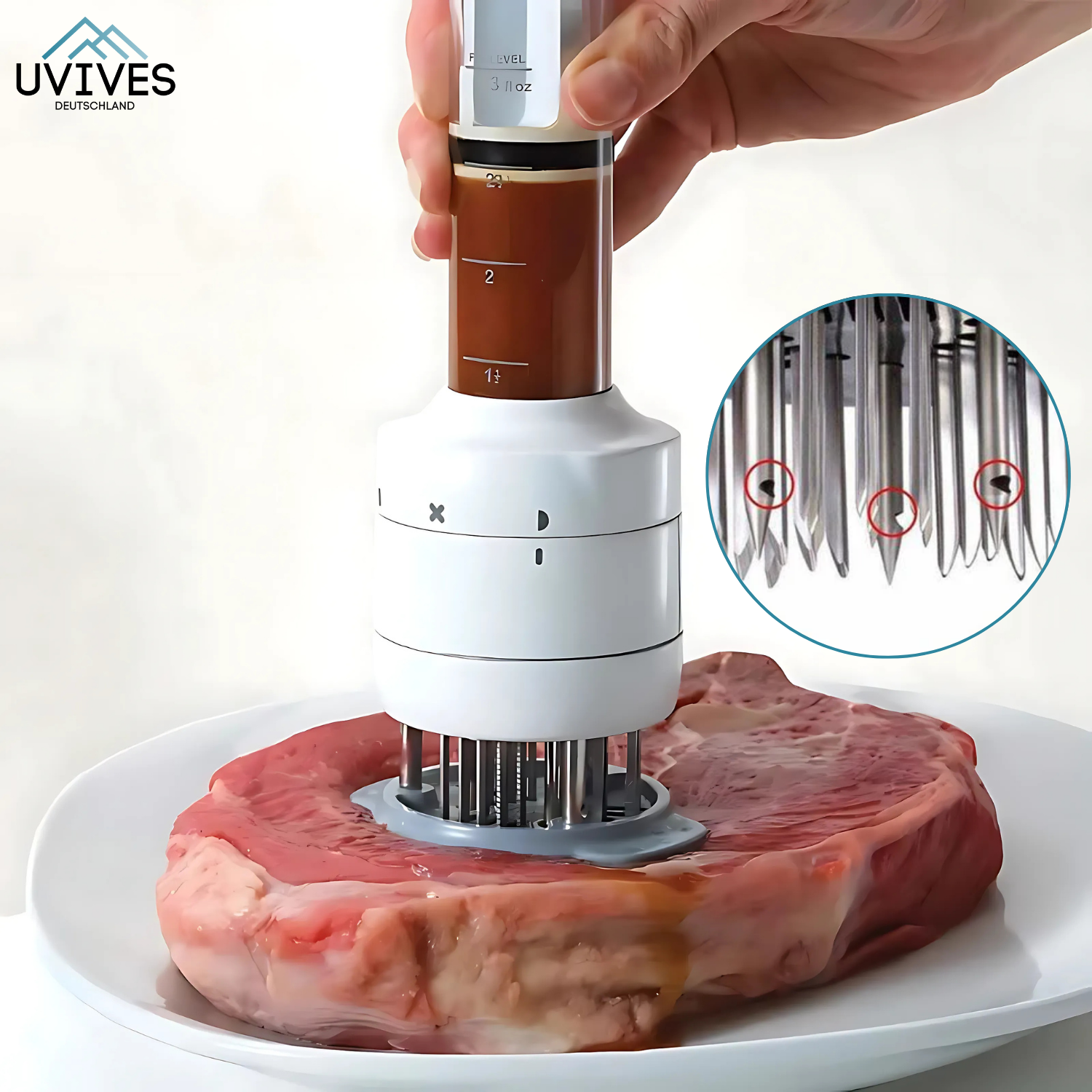 MeatEnjoyment - 2-in-1 Marinade Injector and Tenderizer