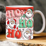 Verspielte 3D Weihnachtskeramik-Tasse für festliche Momente