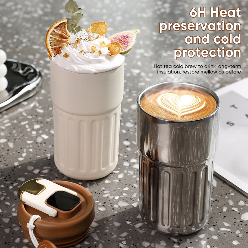 Kaffeethermoskanne mit Temperaturanzeige