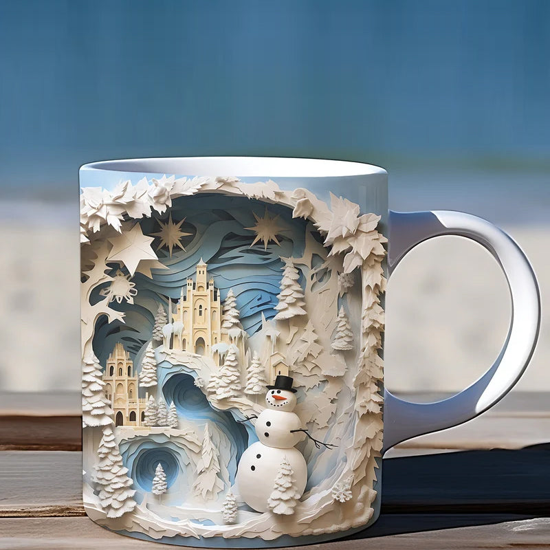 3D Schneemann-Tasse für die festliche Stimmung