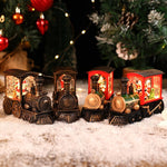 Schwebender Schneezug-Licht mit Kristallen für Weihnachten