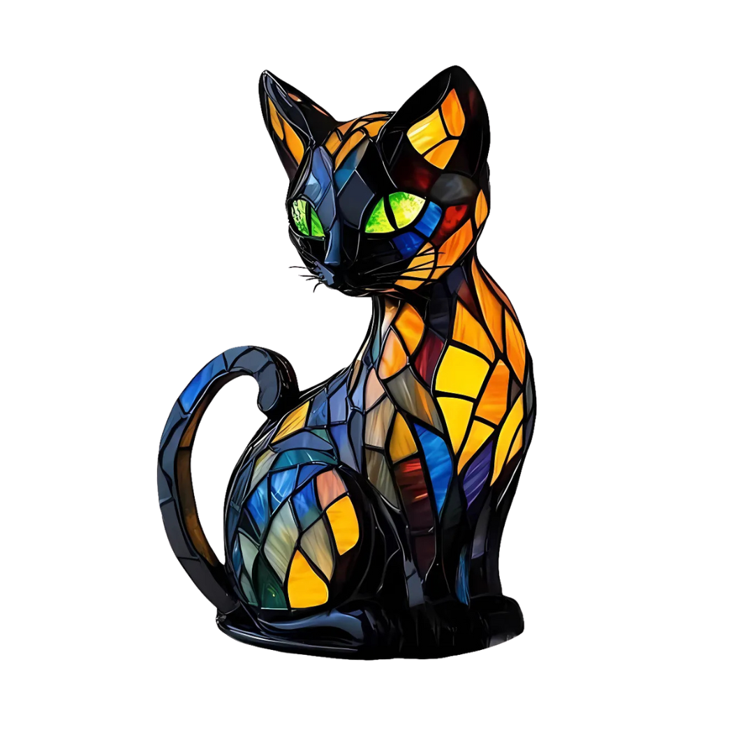 Katzenzauber | Handgemachte Leuchtende Katzenlampe – Stimmungsvoll und Einzigartig
